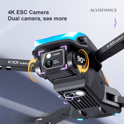 K101 Макс Облегчение препятствий Оптическое позиционирование потока 4k Hd Двойной складной квадрокоптер Игрушки дроны Vs E88 E58 Камера Мини-дроны