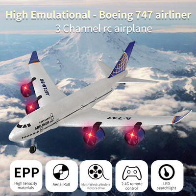 Электрический RC самолет A380 747 Режим Легко летать Каскадный ролл 2.4 ГГц Дистанционное управление Планер для и батареи включены