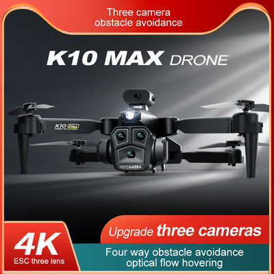 К10 Макс Дрон для предотвращения препятствий 4K Ультра HD Камера 2.4G RC Квадрокоптер Четырехнаправленный оптический поток Мини складной Дрон K10 Fpv