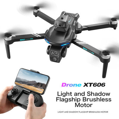 Дрон тип Xt606 воздушный самолет 2.4g Wifi Fpv Реальное время передачи Бесбросовый Дрон 4k Pro 100m Управление приложением Один ключ взлет посадка
