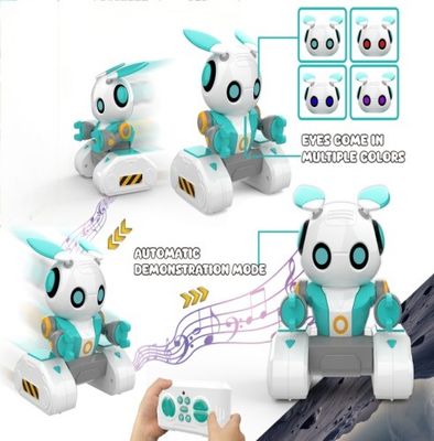 Образовательные роботы HUGTEC S024 Игрушечный робот Удаленное управление Жест STEM 3 Пластиковая музыка Световая функция Автоматическая для унисекса