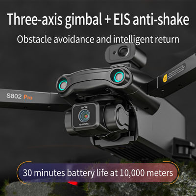 S808 Дрон 360 Избегание препятствий Бесчесточный трехосевой Eis Противотрепетный Ptz 8k Ультраясная аэрофотография GPS Rc Самолет