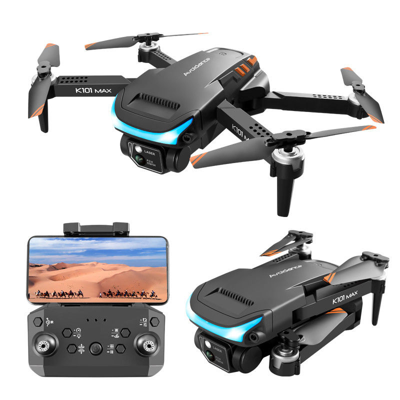 K101 Max Drone 4k HD Профессиональная двойная камера Локализация оптического потока Wifi FPV Dron RC складной RC Quadcopter складной