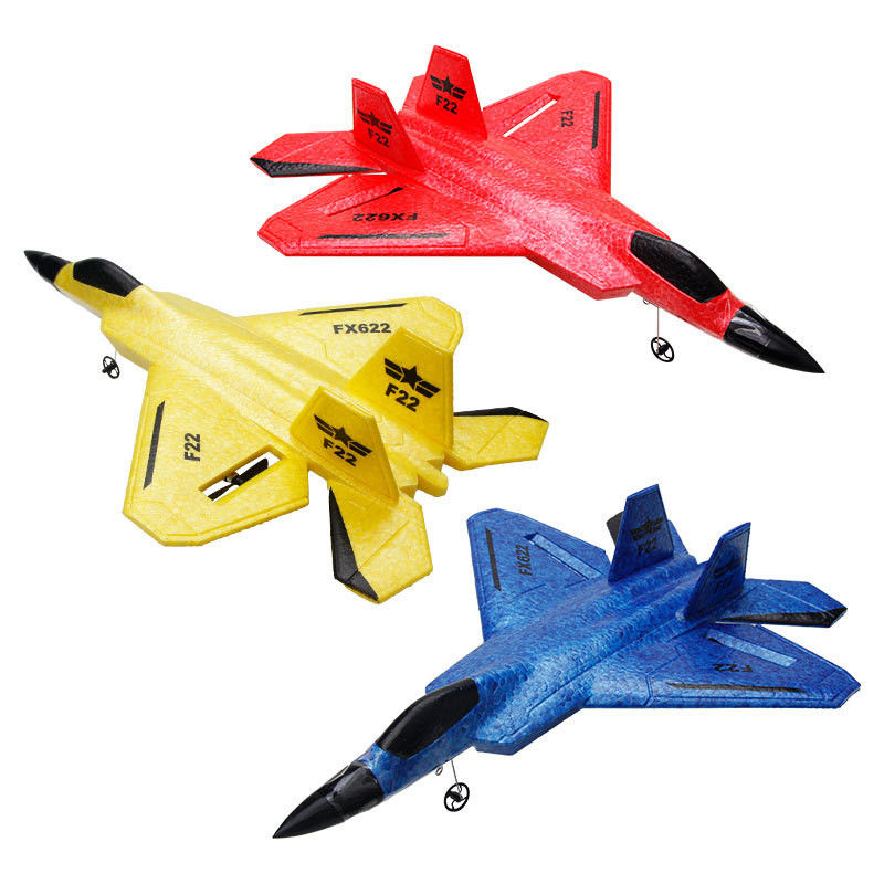 FX622 RC Самолёт с дистанционным управлением Самолёт F22 Модель игрушки Малый пенообразный планер с огнями Истребитель для обновления частоты 2,4 ГГц