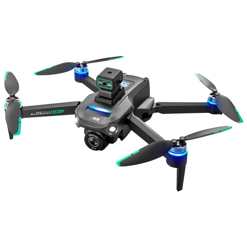 Пластик S159 5g Wifi Fpv GPS Quadcopter Drone 4khd Двойные камеры 25 минут Выносливость Избегание препятствий LED Большой экран Удалённое управление Rc Drone